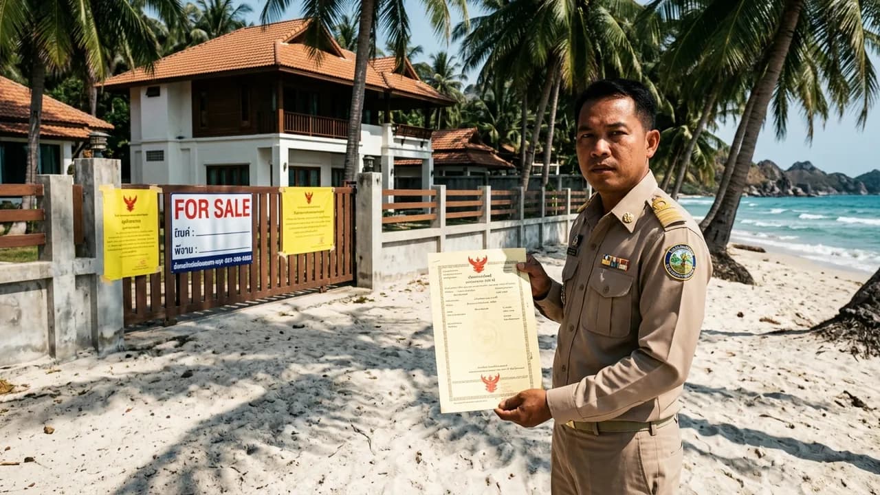 Koh Phangan Nominee Crackdown: 34 Firms Raided, 150M THB Seized